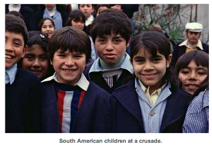 South American children at a crusade.
